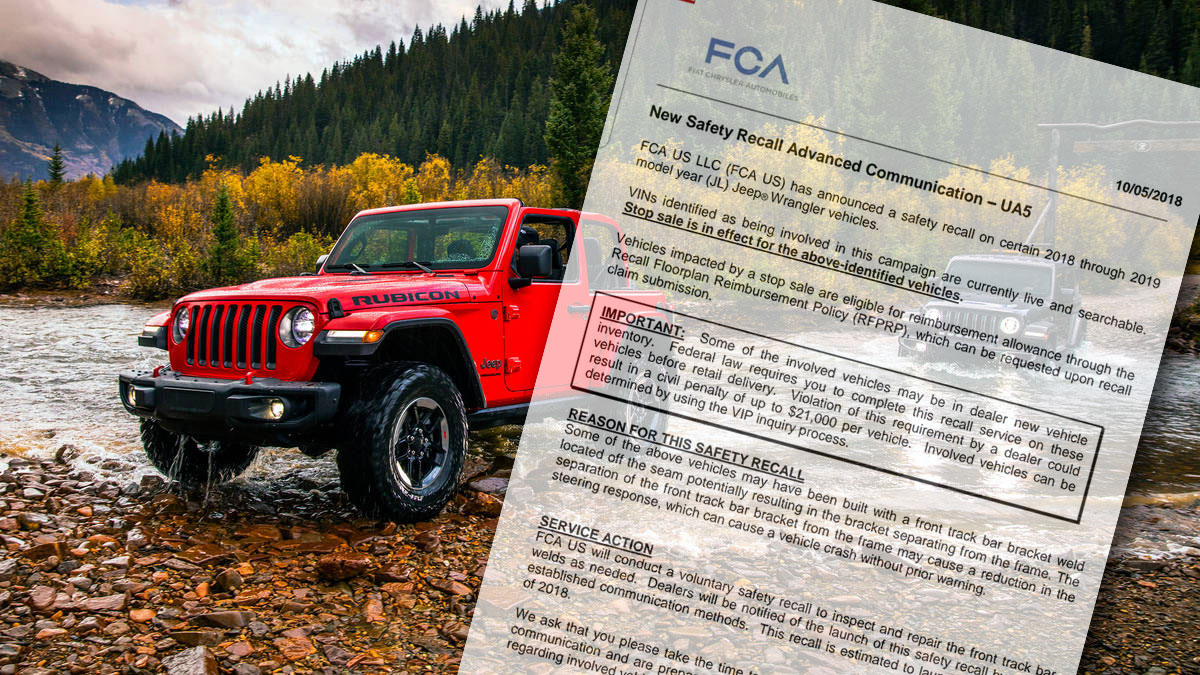 Stop Sale and Recall Issued for JL Wrangler Failed Welds | Modern Jeeping  News & Education